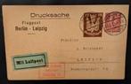 Duitse Rijk Luftpost Kaart uit Berlin naar Leipzig 1923., Verzenden, Overige typen