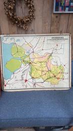 Kaart van overijssel vintage schoolplaat, Antiek en Kunst, Antiek | Schoolplaten, Ophalen, Aardrijkskunde