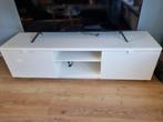 Witte TV meubel met opbergruimte, Ophalen, Overige materialen, Gebruikt, 150 tot 200 cm