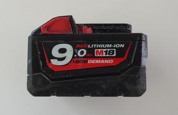 Milwaukee M18 9.0 Ah Accu beschikbaar voor biedingen