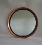 vintage spiegel Luxus design teak, Huis en Inrichting, Woonaccessoires | Spiegels, Minder dan 50 cm, Gebruikt, Rond, Ophalen of Verzenden