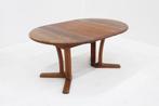Vintage Dyrlund Deense ronde uitschuifbare eettafel massief, Huis en Inrichting, Tafels | Eettafels, Ophalen, Gebruikt, Vijf personen of meer