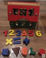 Houten huisje met cijfers, Kinderen en Baby's, Speelgoed | Houten speelgoed, Gebruikt, Ophalen of Verzenden