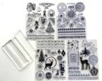 Stempelsets stempelblokken Feest Kerst, Ophalen of Verzenden, Zo goed als nieuw, Clearstamp