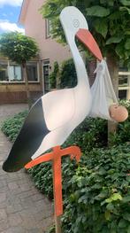 TE HUUR: Ooievaar Geboortebord, Ophalen, Gebruikt, Geboortebord