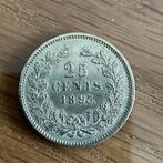 25 cent/ kwartje 1895 top kwaliteit, Ophalen of Verzenden, Koningin Wilhelmina, 25 cent