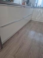 Keuken Deur en lade fronten wit hoogglans  - rvs grepen, Ophalen, Wit, 50 tot 100 cm, Zo goed als nieuw