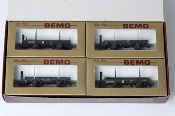 Bemo Rh.B. 4-delige Goederenwagenset (geweathered) (H0m) beschikbaar voor biedingen