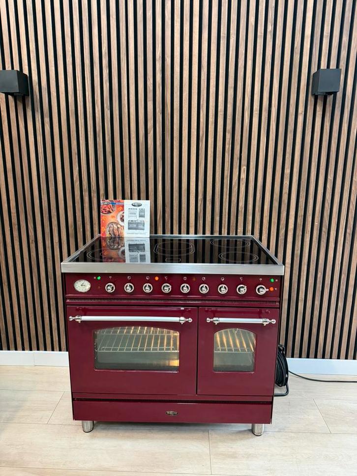 Prachtige Bordeaux rode Boretti Fornuis (Gratis bezorgen), Witgoed en Apparatuur, Fornuizen, Zo goed als nieuw, Vrijstaand, Keramisch