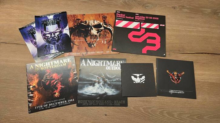 Hardcore event flyers 2001/2004/2005/2006 Thunderdome, Verzamelen, Posters, Zo goed als nieuw, Overige onderwerpen, A4 of kleiner