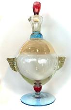 Glazen karaf Antiek vleugels glas curiosa brocante vintage, Antiek en Kunst, Antiek | Glas en Kristal, Verzenden