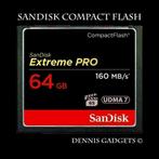 Dennis Gadgets : Sandisk CF card 64 GB 160 mb/s, Ophalen of Verzenden, Nieuw