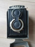 Lubitel analoge vintage retro fotocamera met case, Audio, Tv en Foto, Gebruikt, Ophalen of Verzenden, Compact, Overige Merken