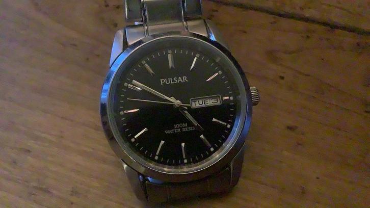 Pulsar herenhorloge, Sieraden, Tassen en Uiterlijk, Horloges | Heren, Zo goed als nieuw, Overige merken, Staal, Ophalen of Verzenden
