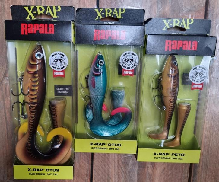 3 x Rapala Otus en Peto 3 stuks NIB kunstaas, Watersport en Boten, Hengelsport | Roofvissen, Nieuw, Overige typen, Ophalen of Verzenden