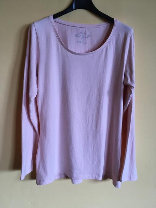 Basic shirt met lange mouw, lichtroze. Mt. 40, Kleding | Dames, T-shirts, Zo goed als nieuw, Maat 38/40 (M), Roze, Lange mouw
