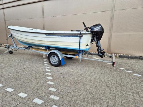 super nette ryds 465 met motor en trailer, Watersport en Boten, Vis- en Consoleboten, Zo goed als nieuw, 10 tot 30 pk, 3 tot 6 meter