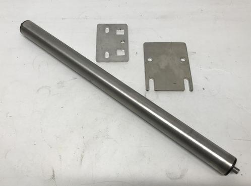 RVS rollen (9x) voor rollenbaan met opname plaatjes (18x), Doe-het-zelf en Verbouw, IJzerwaren en Bevestigingsmiddelen, Gebruikt