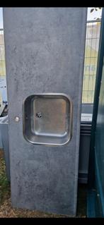 Keuken Aanrechtblad met Spoelbak, Doe-het-zelf en Verbouw, Sanitair, Ophalen of Verzenden, Gebruikt, Rvs, Wastafel