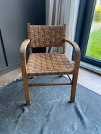 Vintage gevlochten stoel - Bauhaus of V&D?, Ophalen, Gebruikt, Bruin, Eén