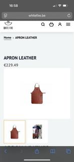 Leren BBQ Schort - White Fire, Huis en Inrichting, Keuken | Textiel, Ophalen of Verzenden, Nieuw