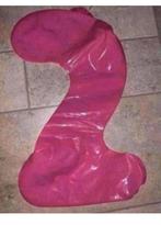 Plastic Opblaas nummer 2 roze, Ophalen of Verzenden