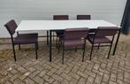 Eetkamerset Pastoe Japanse serie tafel en 5 stoelen, Ophalen, Gebruikt, Pastoe, Vintage