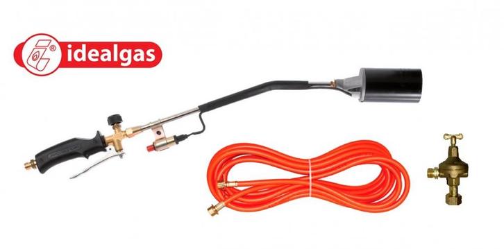 Onkruidbrander Dakbrander | Piëzo | 5m NBR Slang | Drukreg., Tuin en Terras, Hand-tuingereedschap, Nieuw, Ophalen of Verzenden