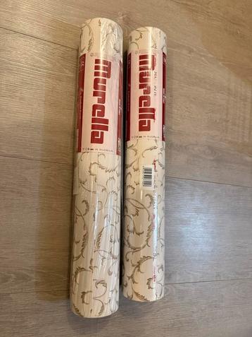 Muralla muurpapier - 2 Rollen - Beige/Bruin Patroon beschikbaar voor biedingen
