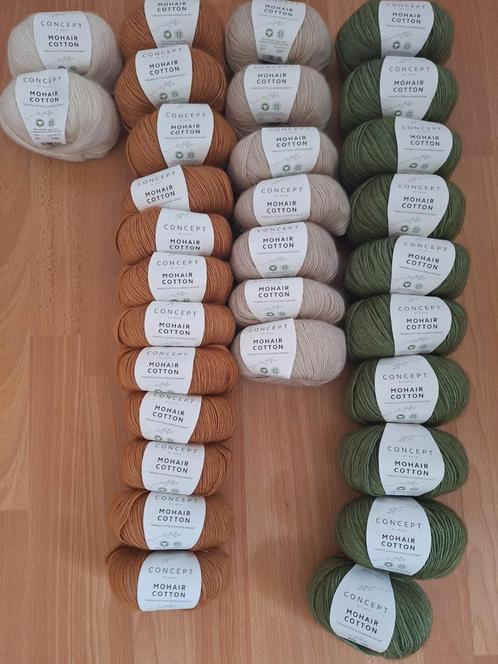 Katia Mohair Cotton, Hobby en Vrije tijd, Breien en Haken, Zo goed als nieuw, Breien of Haken, Wol of Garen, Ophalen of Verzenden