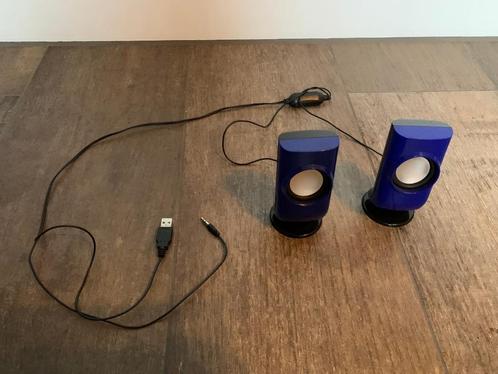 Staples wired speaker set 25684 aux usb, Computers en Software, Pc speakers, Gebruikt, Ophalen of Verzenden