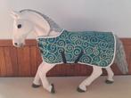 Schleich deken turquoise goud, Ophalen of Verzenden, Zo goed als nieuw, Paard, Beeldje of Figuurtje