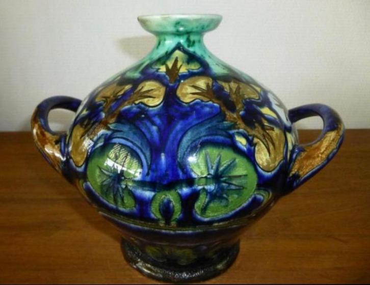 Plateel Kruikvaas - De Distel Amsterdam - B.N. - 4  mei 1899, Antiek en Kunst, Antiek | Keramiek en Aardewerk, Ophalen of Verzenden