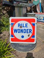 Pile wonder emaille, Ophalen of Verzenden, Gebruikt, Reclamebord