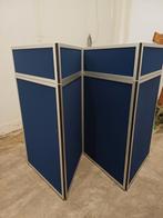 Scheidingswand   1 blauwe en 1grijze kant zgan., Ophalen, Zo goed als nieuw