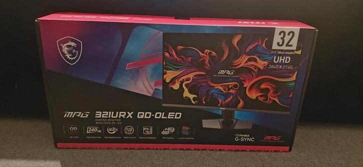 MSI MAG 321URX QD-OLED - Nieuw & Geseald!, Computers en Software, Monitoren, Nieuw, 201 Hz of meer, DisplayPort, HDMI, Gaming