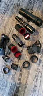 Camera Body, Lenzen & Flitser - Vintage Set, Ophalen of Verzenden, Gebruikt, Spiegelreflex, Overige Merken