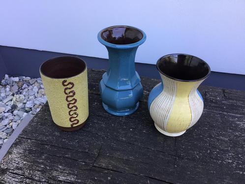 3 retro/vintage aardewerken vazen, Antiek en Kunst, Antiek | Vazen, Ophalen of Verzenden
