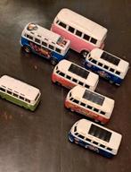 6 x Kunststof VW Busjes 1 x Metaal, Ophalen of Verzenden, Gebruikt