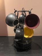 Kleurrijke Kopjes en Borden Set, Keramiek, Ophalen of Verzenden, Zo goed als nieuw, Effen