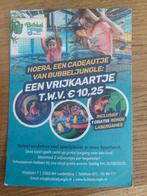 Gratis ticket, kaartje, bubblejungle, bubble jungle, Tickets en Kaartjes, Eén persoon, Kortingsbon, Overige typen