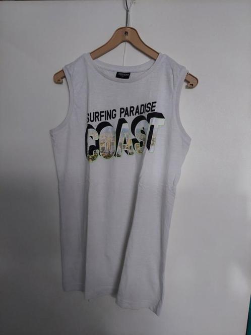 Tanktop mt 164 (surfing paradise coast) z.m.wit-zwart GEBR., Kinderen en Baby's, Kinderkleding | Maat 164, Zo goed als nieuw, Jongen