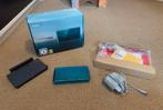 Als nieuwe Nintendo 3DS Aqua Blue + Veel spelletjes., Spelcomputers en Games, Ophalen of Verzenden, Zo goed als nieuw, Met games
