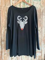 Yoek zwart shirt met rendier kop, mt XL, Yoek, Zwart, Zo goed als nieuw, Shirt of Top