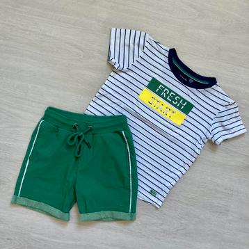 Als NIEUW! Quapi setje maat 110/116 shirt en korte broek  beschikbaar voor biedingen