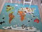 Vloerkleed tapijt kind wereldkaart met dieren, Kinderen en Baby's, Kinderkamer | Inrichting en Decoratie, Ophalen, Gebruikt, Kleed of Kussen