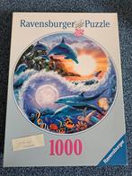 Ronde legpuzzel dolfijnen 1000 stukjes, Gebruikt, Ophalen of Verzenden, 500 t/m 1500 stukjes, Legpuzzel