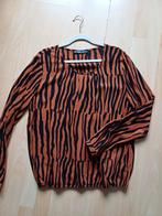 Blouse Juffrouw Jansen. Cognsc/zwart. Maat 38, Kleding | Dames, Maat 38/40 (M), Bruin, Verzenden, Nieuw