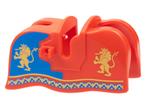 Lego Castle Zadel Horse Barding, Smooth Edge with Gold Lions, Ophalen of Verzenden, Nieuw, Losse stenen, Lego