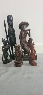 5 houtsnijwerk beelden, Ophalen of Verzenden